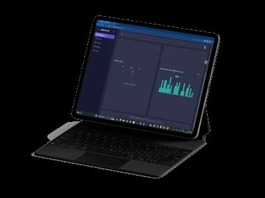 Dasbor Network Analytics di tablet